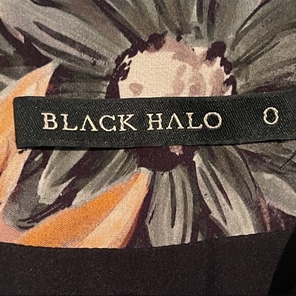 Black Halo Lingering Floral Pleated Mini Skirt Size 0 - Picture 7 of 9